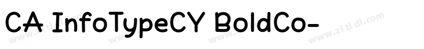 CA InfoTypeCY BoldCo字体转换